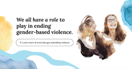 logo and text We all have a role to play in ending gender-based violence.